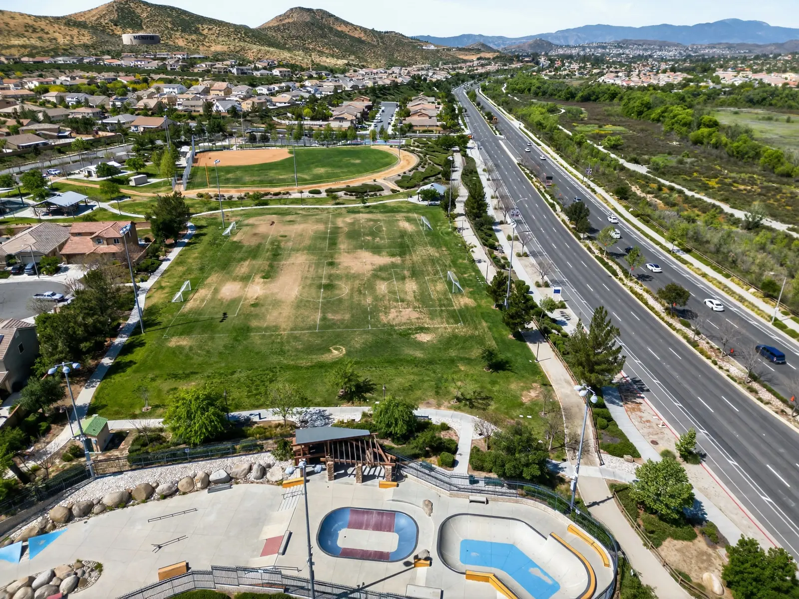 Skate park & sports fields — community photo by Vista Media Homes